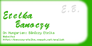 etelka banoczy business card